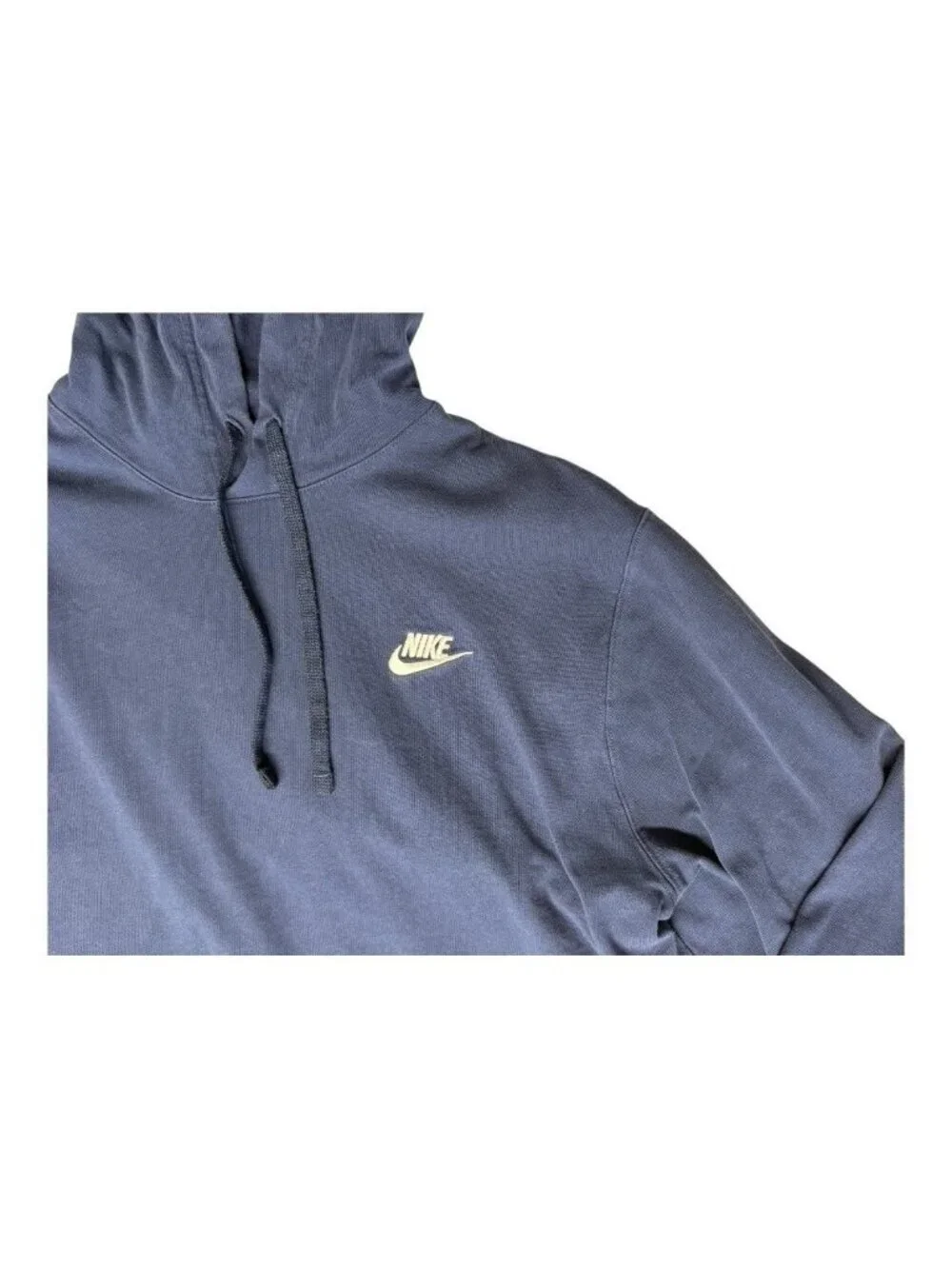 Nike Mens Long Sleeve Hoodie Sweatshirt~Size M~Navy Blue Athletic Gym Top~L12 31